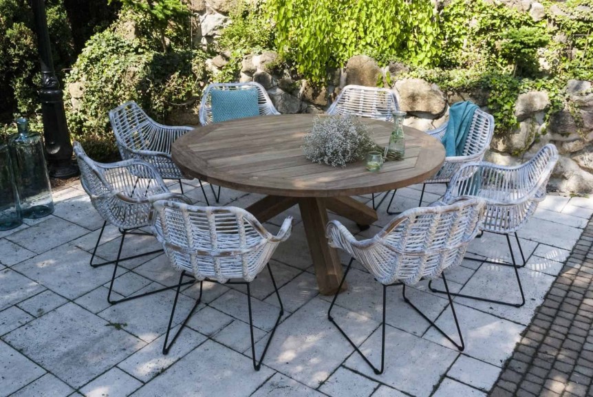 Stół i krzesła ogrodowe rattanowe – rodzinna strefa spotkań